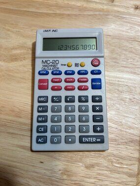 IMF MC-20 Machinist Calculator With Fraction RPM & SFM Functions